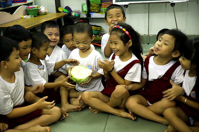 Một lớp mầm non tư thục H.Bình Chánh, TP.HCM  /// Ảnh: Đào Ngọc Thạch