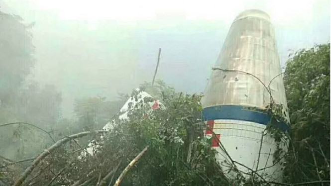 Đầu tên lửa Trường Chinh 4C /// Ảnh chụp màn hình South China Morning Post