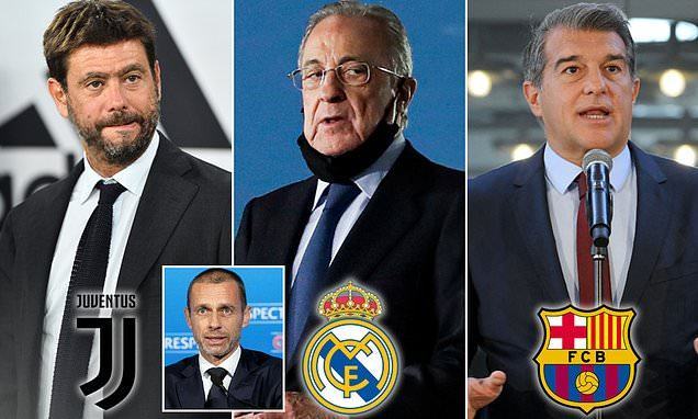 Barcelona, Real Madrid and Juventus launch astonishing joint statement amid Super League debacle | Daily Mail Online