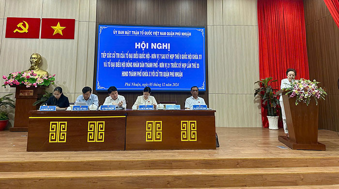 Tiếp xúc cử tri tại quận Phú Nhuận sau kỳ họp thứ 8 QuatangF168 khuyến mãi khóa XV