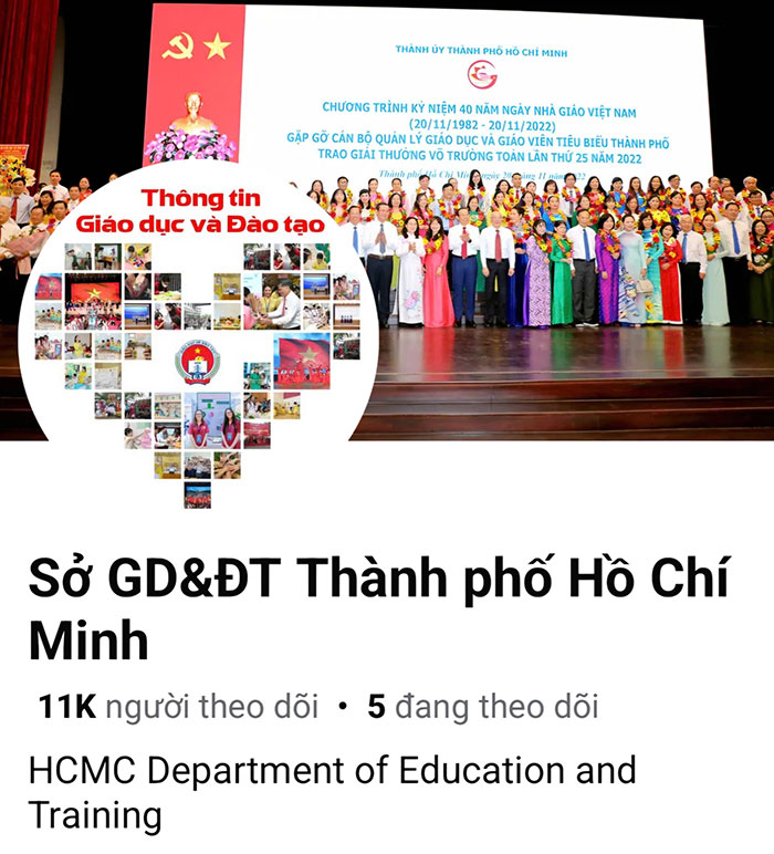 Sở GD-ĐT TP.HCM xây dựng trang Fanpage cộng đồng, đưa tin chính thống về ngành QuatangF168 nhận ưu đãi