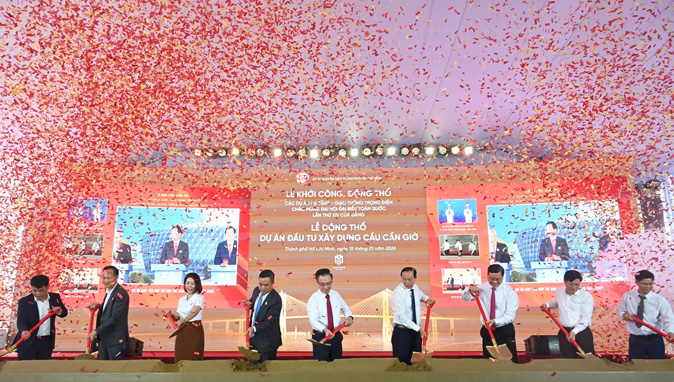Khởi công nhiều công trình chào mừng Đại hội Đảng