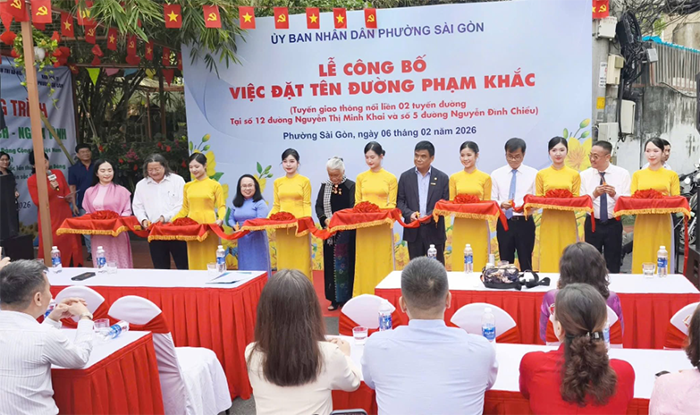 TP.HCM công bố đặt tên đường Phạm Khắc tại phường Sài Gòn